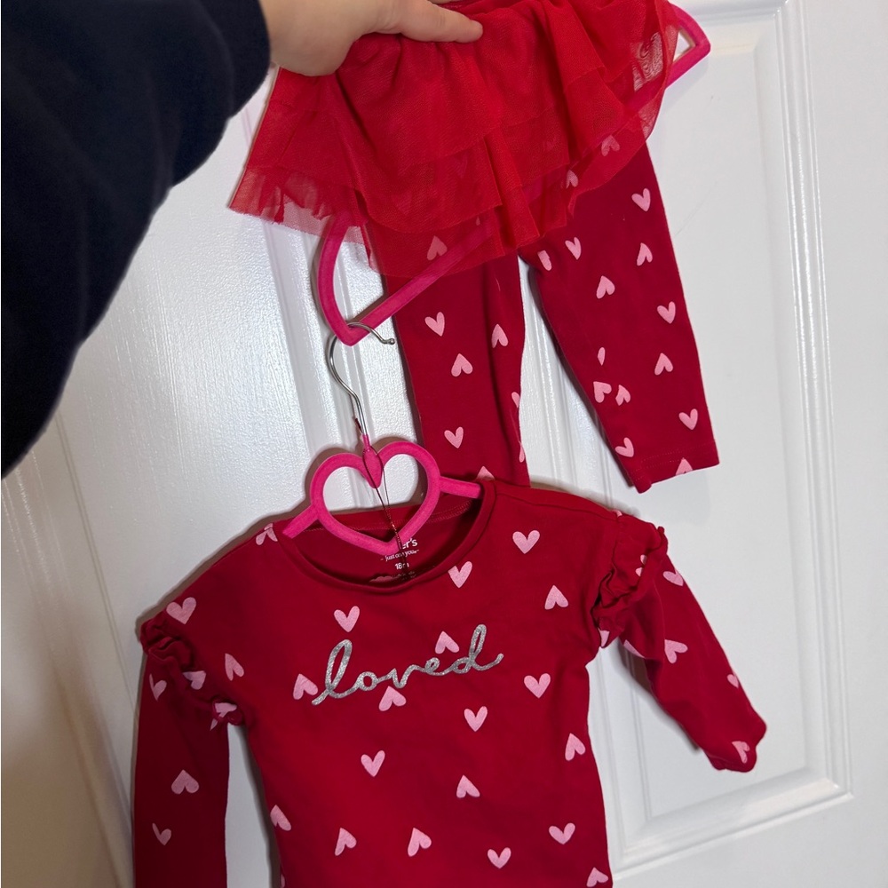 Carter's Red and Silver Baby Set